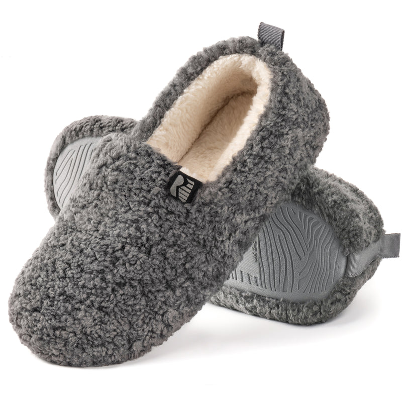 RockDove Women's Faux Shearling Closed Back Slipper with Memory Foam
