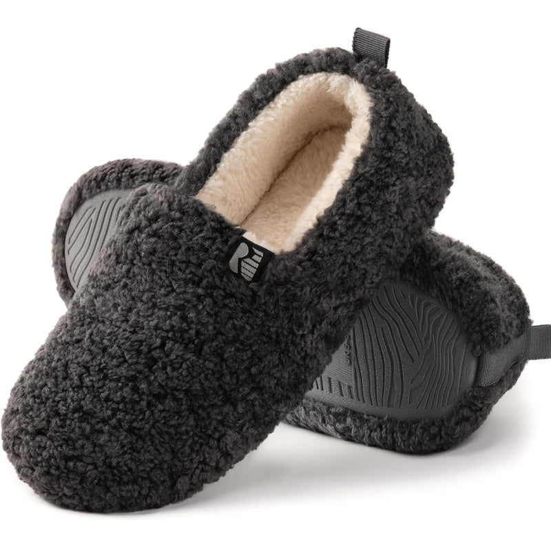 RockDove Women's Faux Shearling Closed Back Slipper with Memory Foam