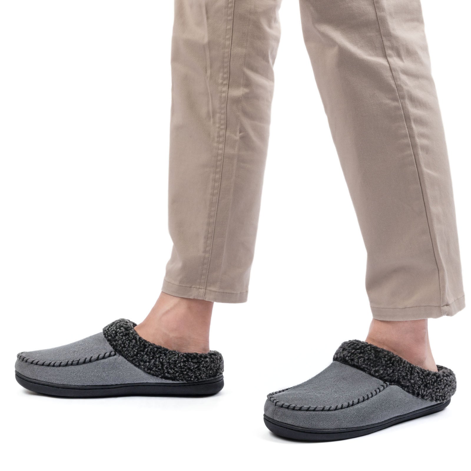 Men's Oliver Fleece Lined Moc-Toe Clog – RockDove Footwear