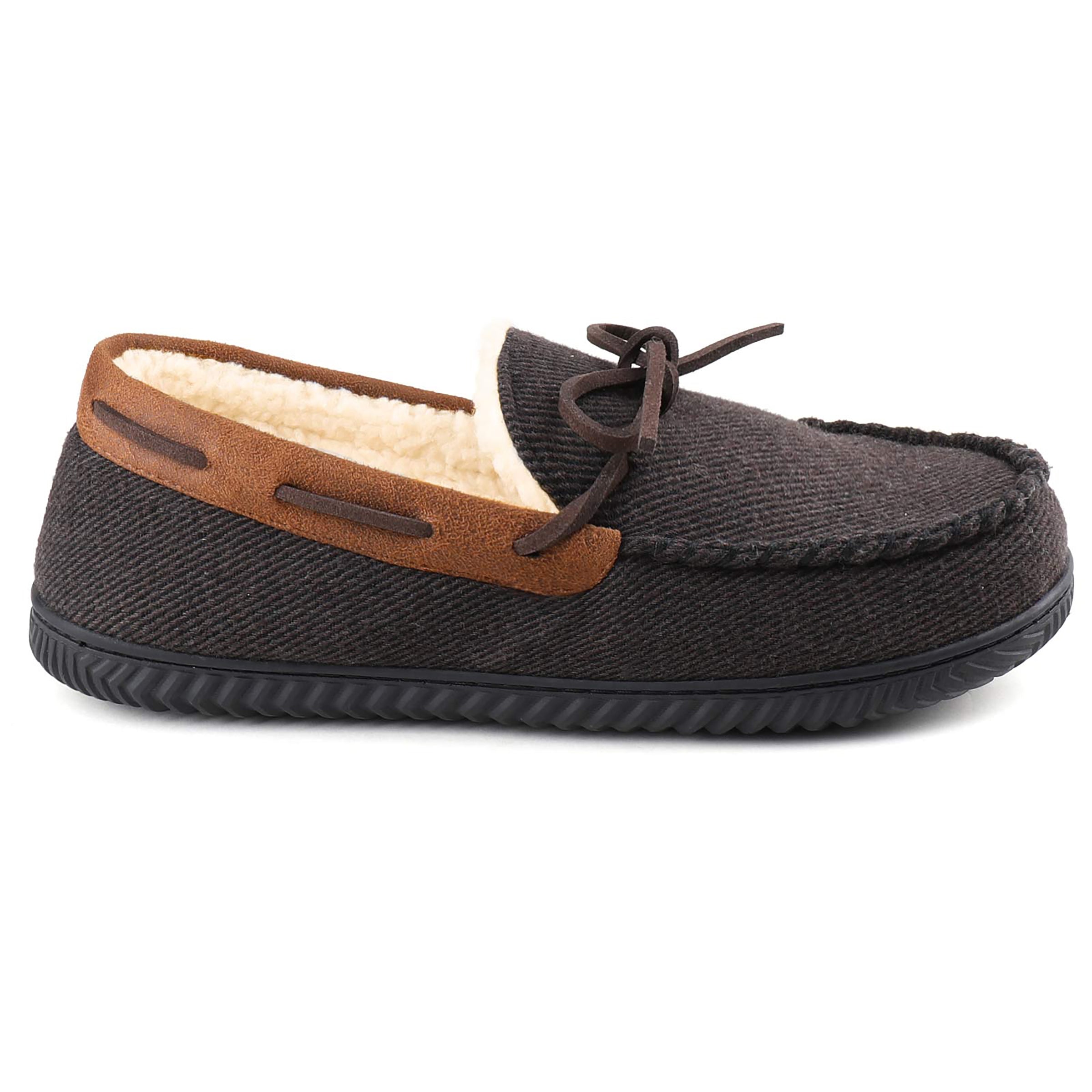 NEW Mens Felt Moccasin Slippers Size 10 Slip On Loafers Flat Casual Shoes  Indoor - Đức An Phát