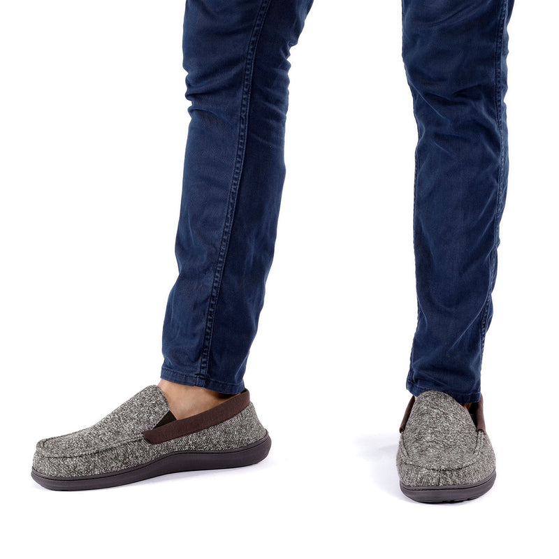 Pantofole Uomo RockDove Hearthfire - In Memory Foam, Antiscivolo, Con Pelliccia Sintetica - Foto 4