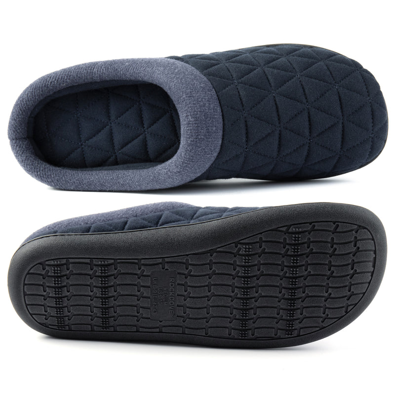 Men's Diamond Stitch Memory Foam Clog Slipper