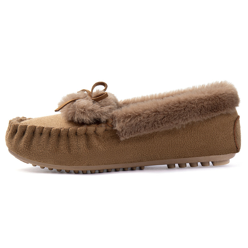 Women's Naomi Faux Fur Moccasin Slipper – RockDove Footwear