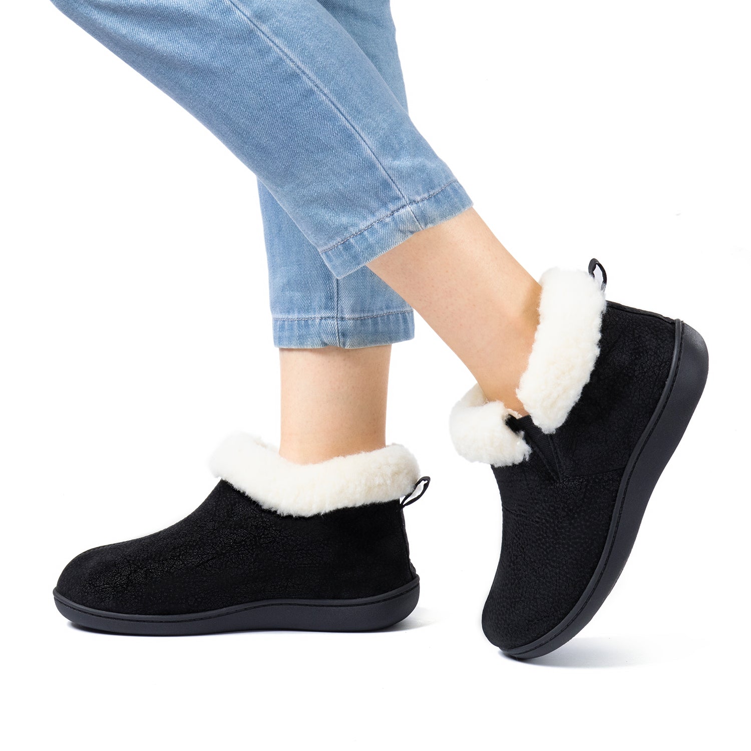 RockDove Women's Sierra Faux Leather Bootie Slipper â RockDove Footwear