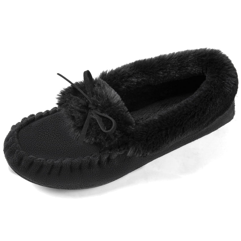Women's Naomi Faux Fur Moccasin Slipper – RockDove Footwear